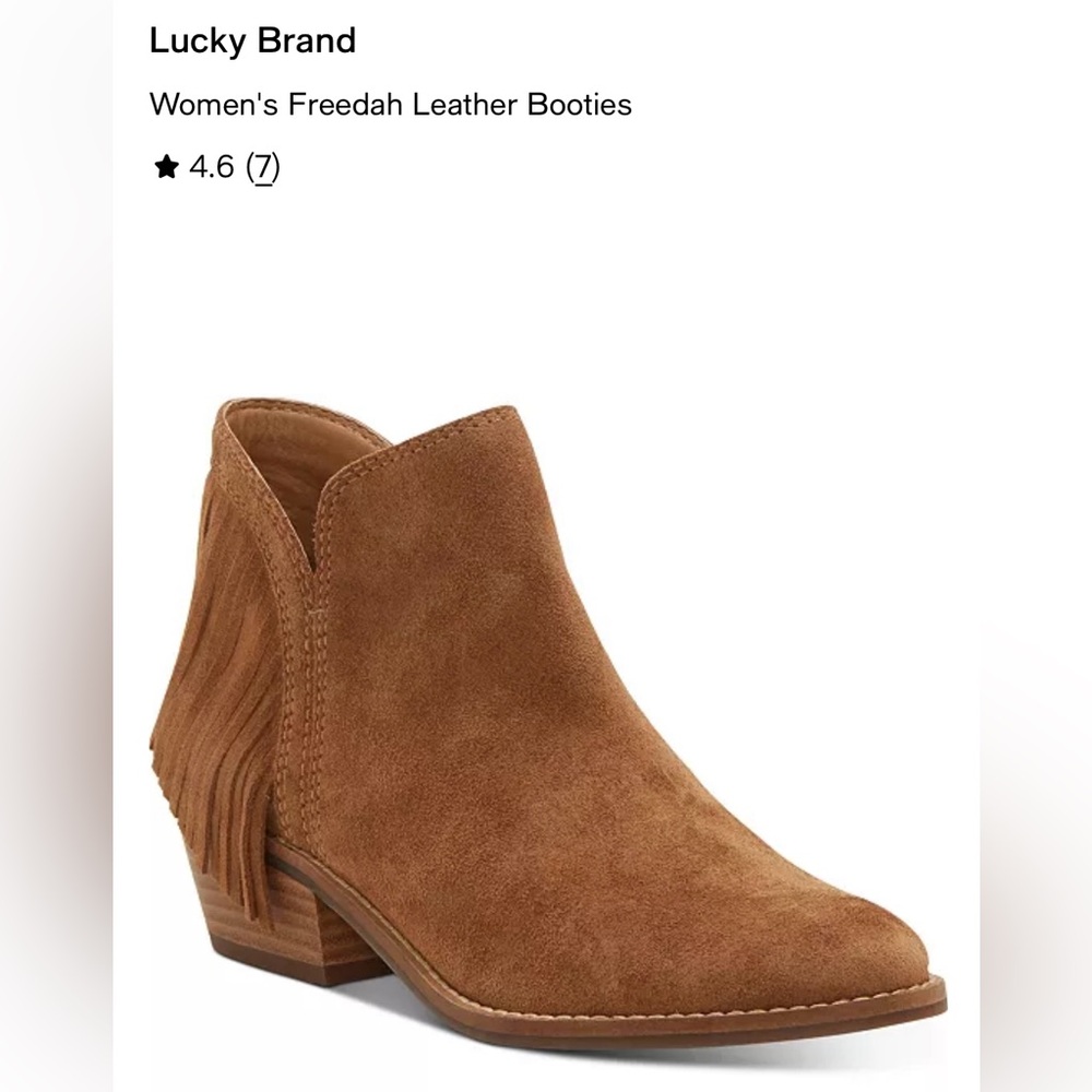 Fringe Zip Boots Lucky Brand
Women's Freedah Leather Booties Boho boot